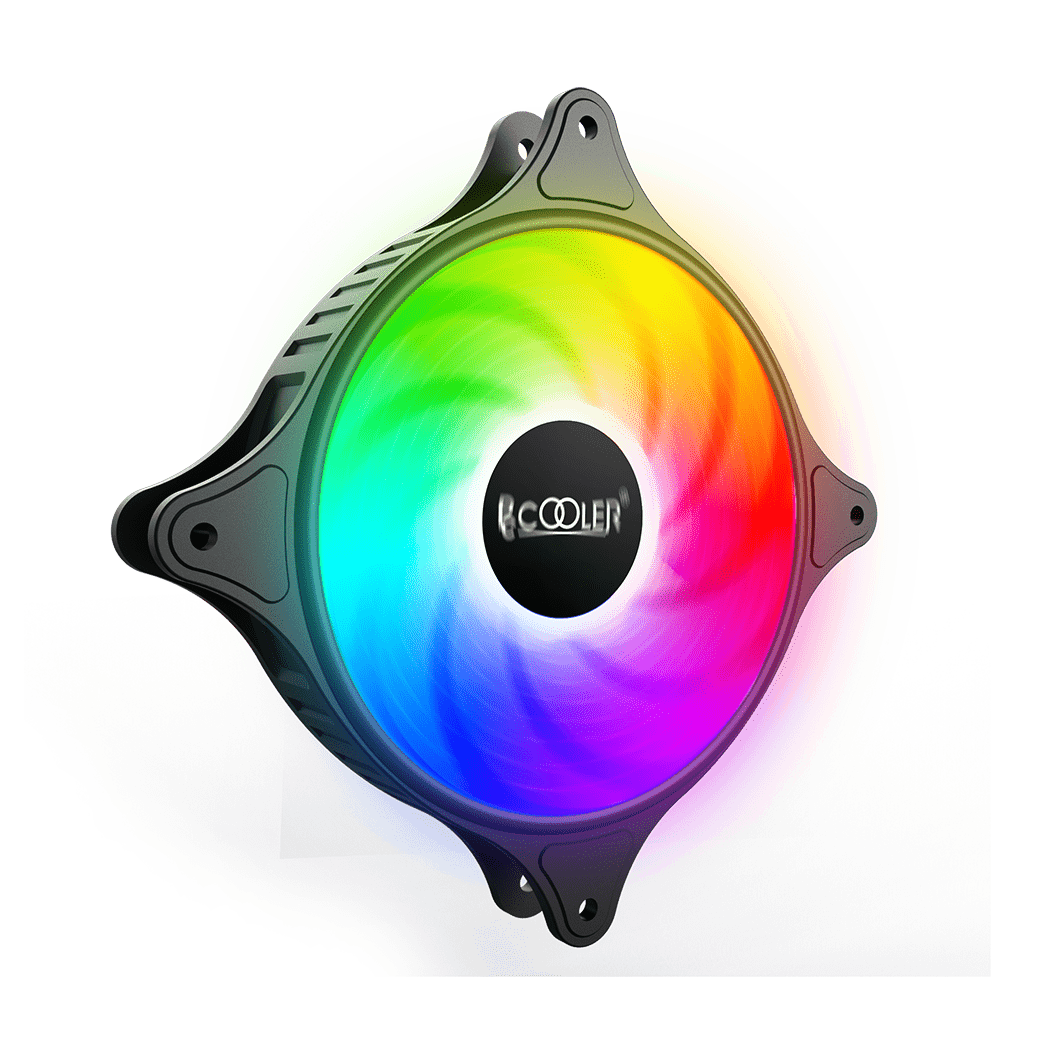 Вентилятор для корпуса PCCooler FX-120-3 120mm LED SRGB 3 pin + Molex 1200 RPM Black