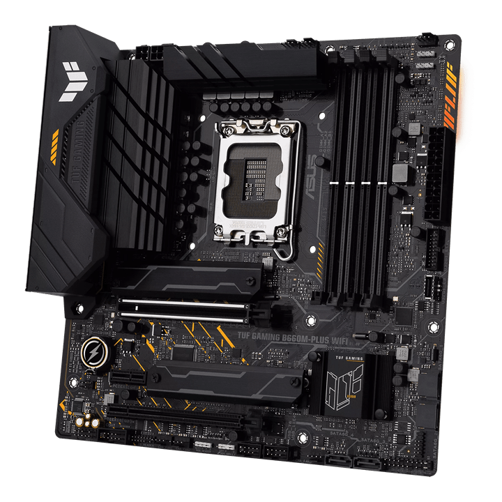 Материнская плата ASUS TUF GAMING B660M-PLUS WIFI, LGA1700 4xDDR5 4xSATA3 RAID 2xM.2 HDMI DP mATX