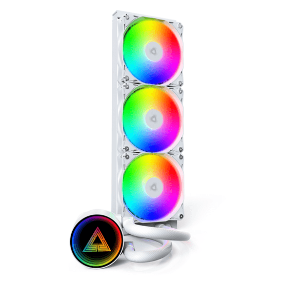 Водяное охлаждение для CPU Montech LightFlow ARGB 360 (W) TDP 300W 3x120 1170/1851/AM4/AM5 White