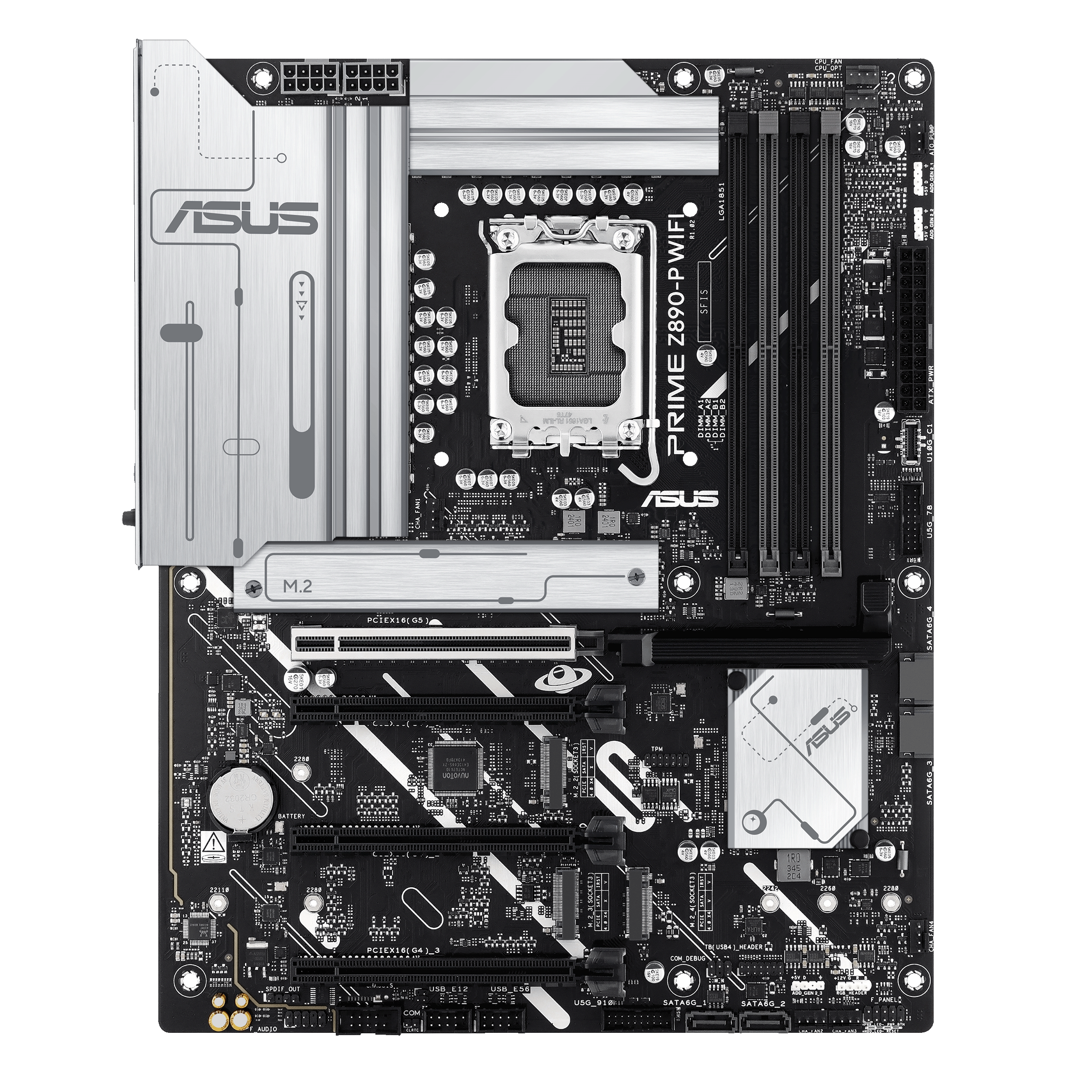 Материнская плата ASUS PRIME Z890-P WIFI, LGA1851 Z890 4xDDR5 4xSATA3 4xM.2 HDMI DP USB-C ATX