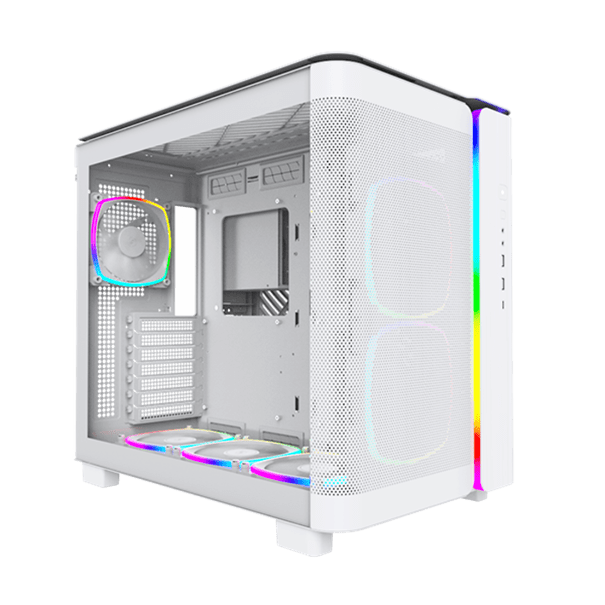 Корпус Montech KING 95 PRO (W) ATX/Micro-ATX/Mini-ITX 2xUSB3.0 1xType-C 1xAudio 1xMic Белый