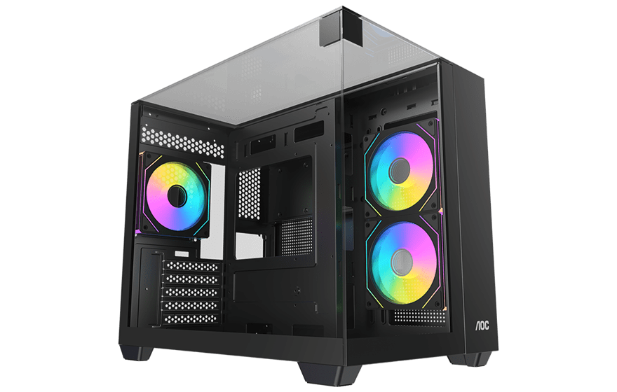 Корпус AOC CG399MB 3F M-ATX/ITX 2xUSB3.0 1xType-C 1xAudio/Mic Черный AOC-CG399M-BF3V1R0T3-G