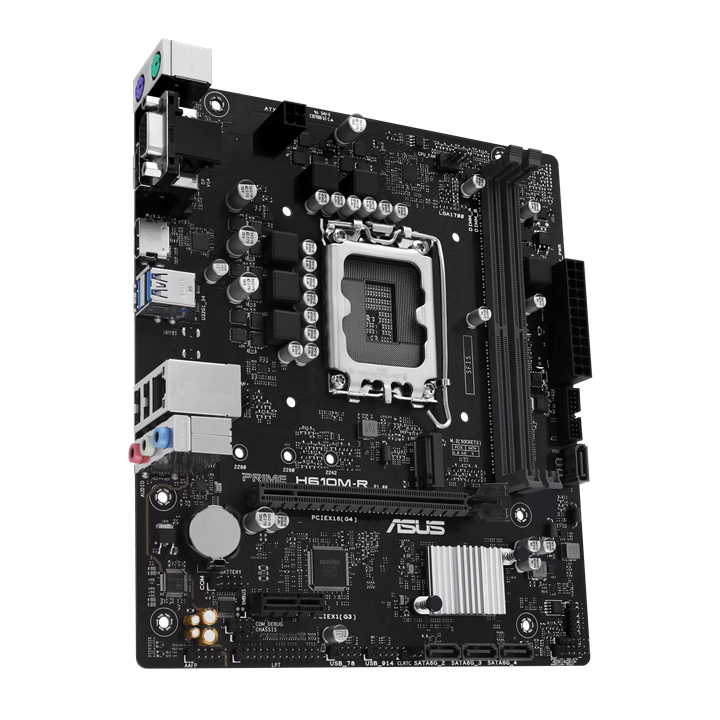 Материнская плата ASUS PRIME  H610M-R-SI, LGA1700 2xDDR5 4xSATA3 M.2 1xVGA 1xHDMI 1xDP mATX