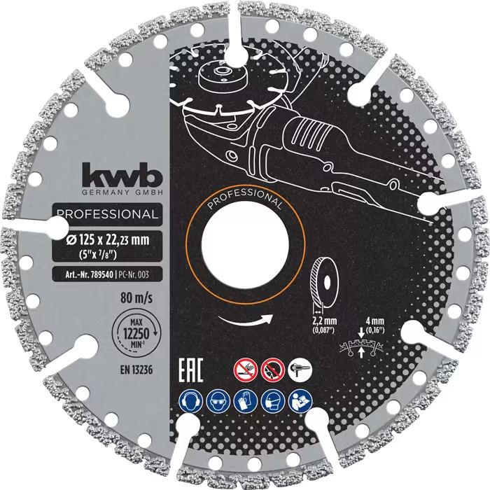 Алмазный диск Multi, 125 мм kwb by Einhell (789540)