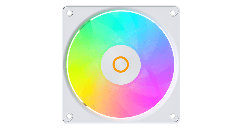 Вентилятор для корпуса Ocypus Gamma F12 Elite WH ARGB 1x(120x120x25mm) 600-1800RPM 56CFM Белый