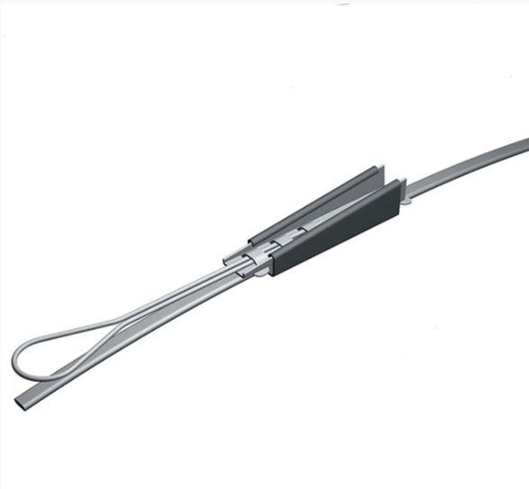 Анкерный зажим для оптического кабеляОК/Д2 типа FTTH (плоский) оцинкованный