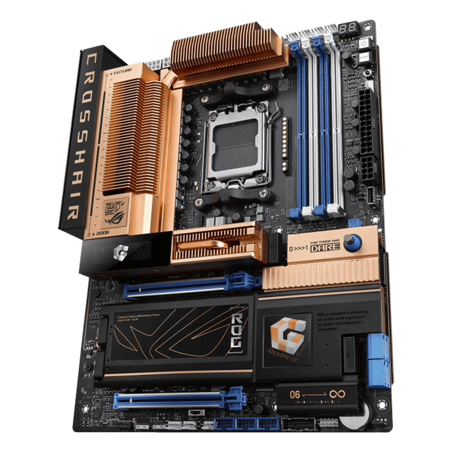 Материнская плата ASUS ROG CROSSHAIR 2006 AM5 X870E 4xDDR5 4xSATA RAID 5xM.2 1xHDMI 2xUSB4 TypeC ATX