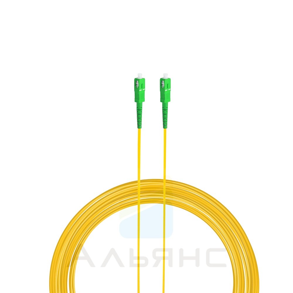Патчкорд SC/APC-SC/APC  2мм SM 9/125 Simplex - 1 м