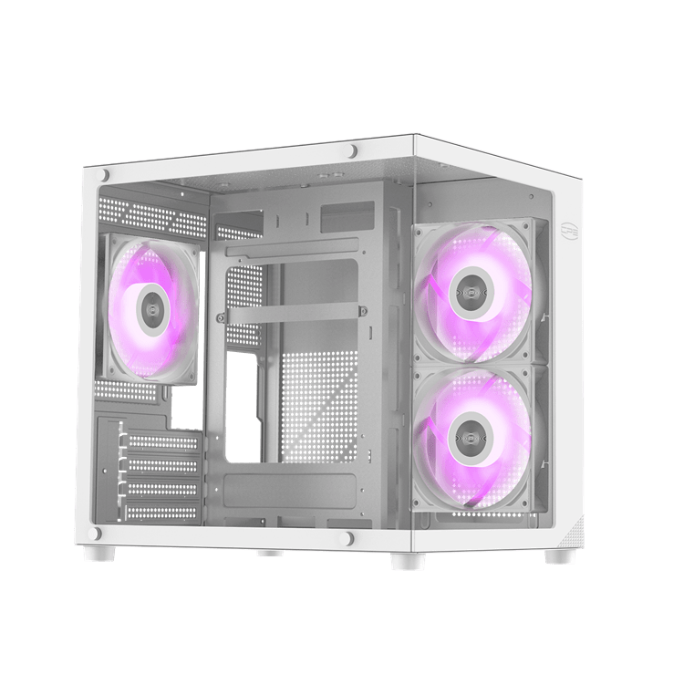 Корпус PCCooler C3T300 3AW WH M-ATX/ITX 1xUSB3.0 1xUSB2.0 1xAudioOut/Mic White