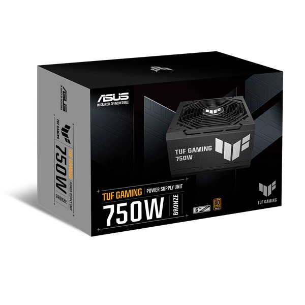 Блок питания ASUS  750W, TUF Gaming 750W Bronze, Non Modular, 80+ BRONZE, КПД 89%, TUF-GAMING-750B