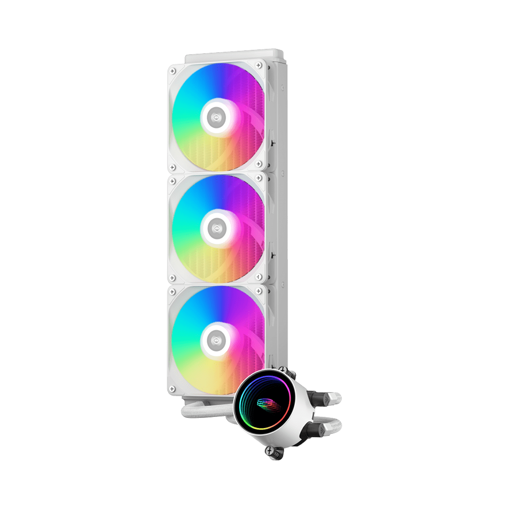 Водяное охлаждение для CPU PCCooler DA360 ARGB WH TDP 300W 115X/1200/1700/1851/20XX/AM4/AM5 Белый