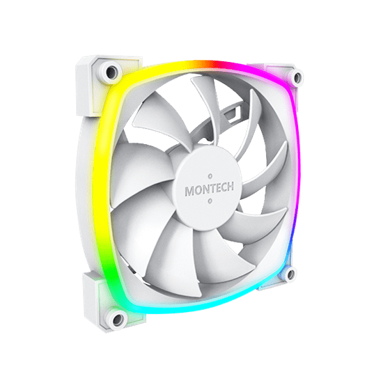 Вентилятор для корпуса Montech AX120 PWM (W) 1x(120x120x25mm) / 800-1600RPM / 59CFM / 27dBA Белый