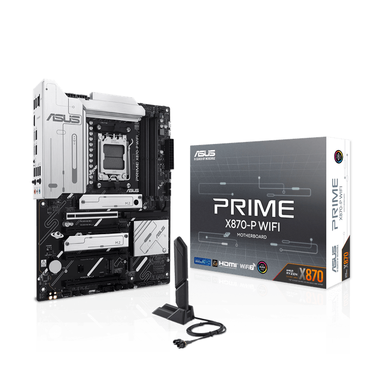 Материнская плата ASUS PRIME X870-P WIFI AM5 4xDDR5 2xSATA3 4xM.2 1xHDMI Wifi 10xUSB  ATX