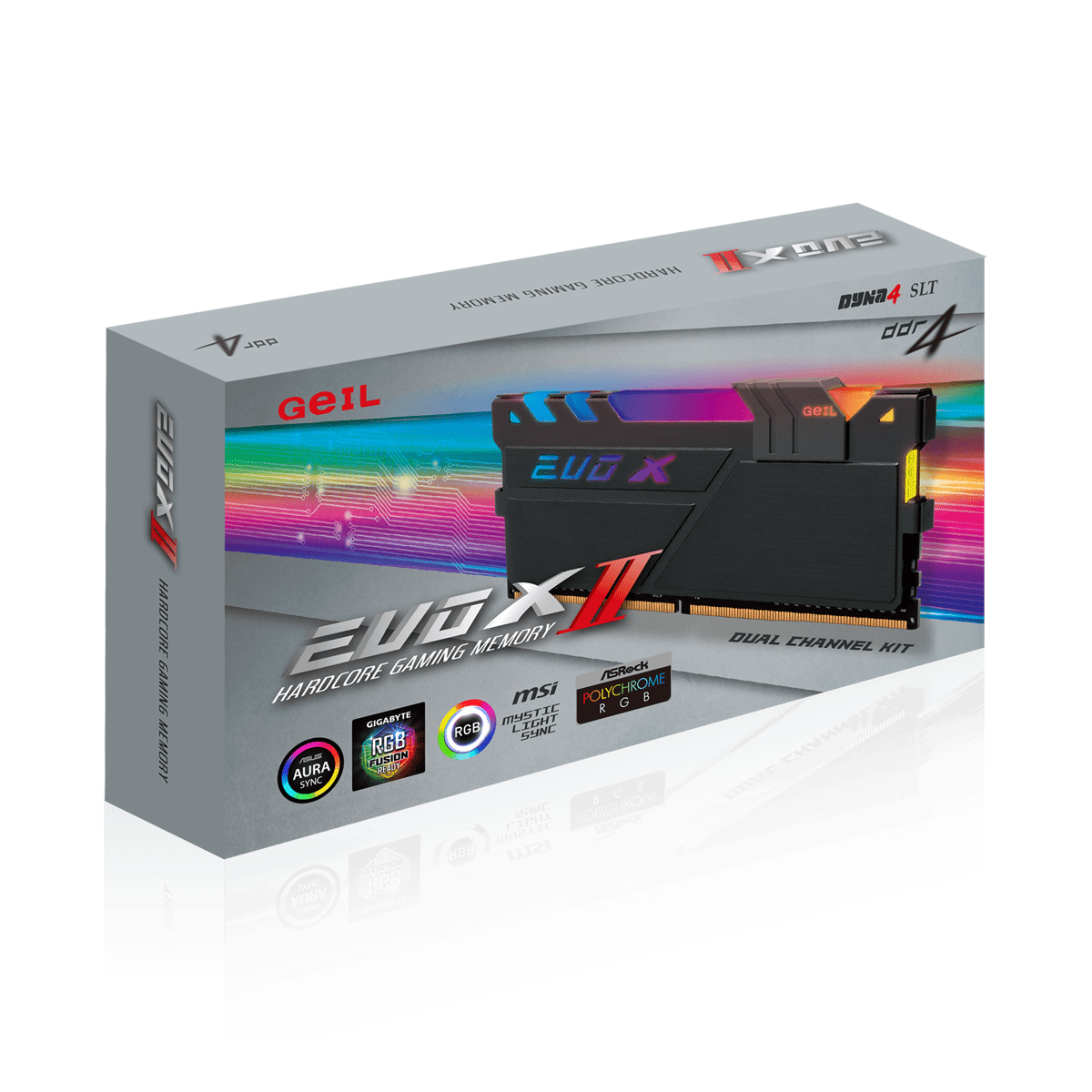 Оперативная память 16GB GEIL DDR4 3200MHz UDIMM PC4-25600 EVO X II Black RGB GEXSB416GB3200C16BSC