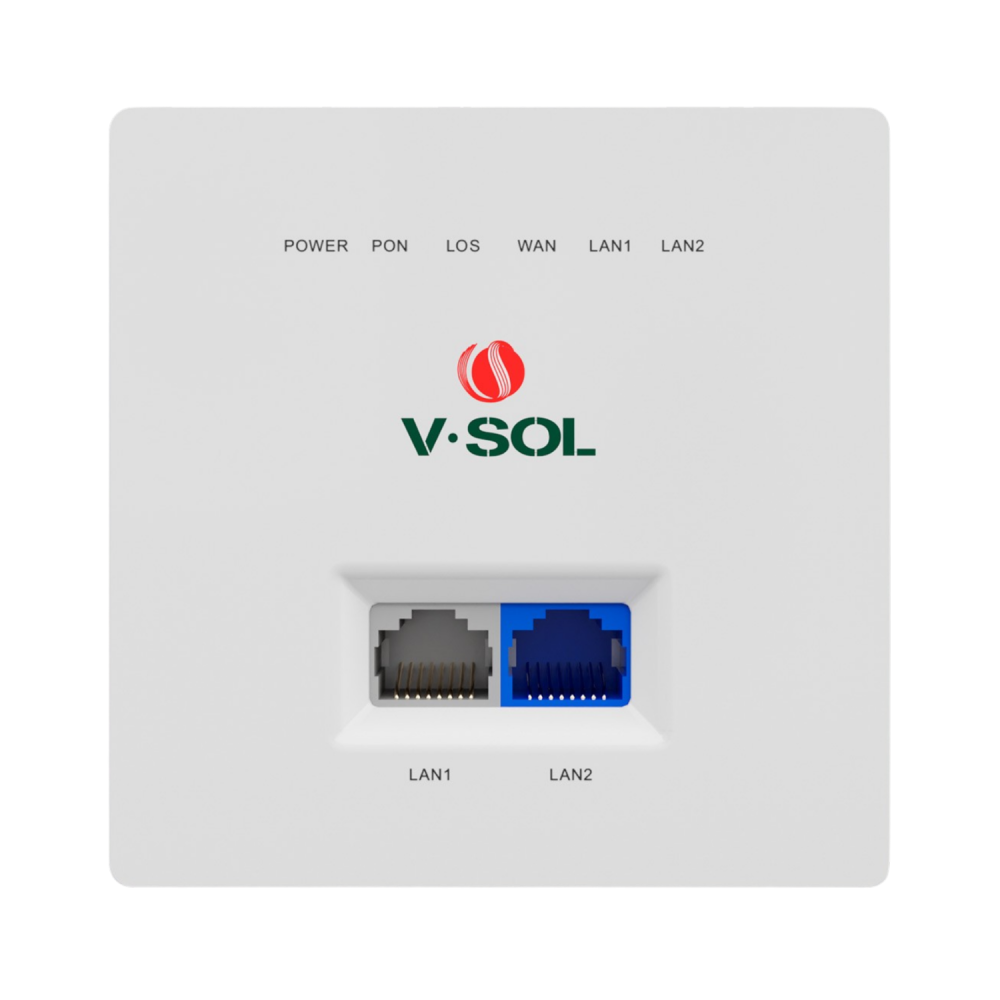V-SOL V2802PH — Встраиваемый XPON ONT-терминал в подрозетник type 86 (1× 2.5GE, 1× GE, SC/UPC, AC 220V)
