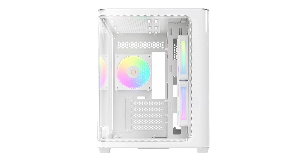 Корпус Ocypus Iota C50 WH Curve ARGB Digital mATX/ITX 2xUSB Type-C Белый Iota-C50-WHD300CD-GL