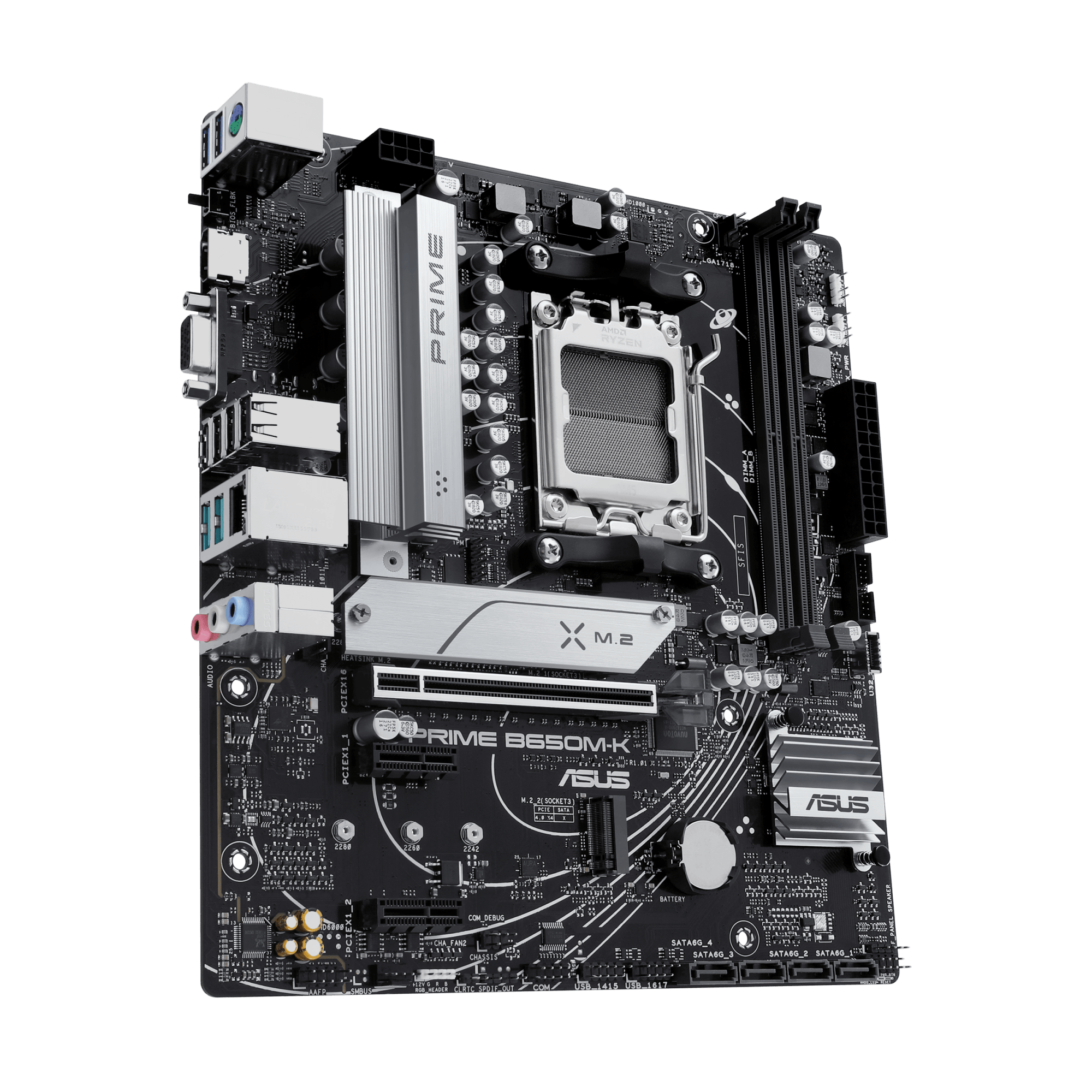 Материнская плата ASUS PRIME B650M-K AM5 2xDDR5 4xSATA3 RAID 2xM.2 VGA HDMI DP mATX