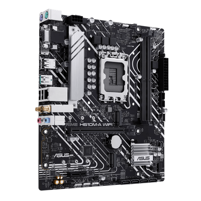 Материнская плата ASUS PRIME H610M-A WIFI, LGA1700 2xDDR5 4xSATA3 2xM.2 D-Sub HDMI DP mATX