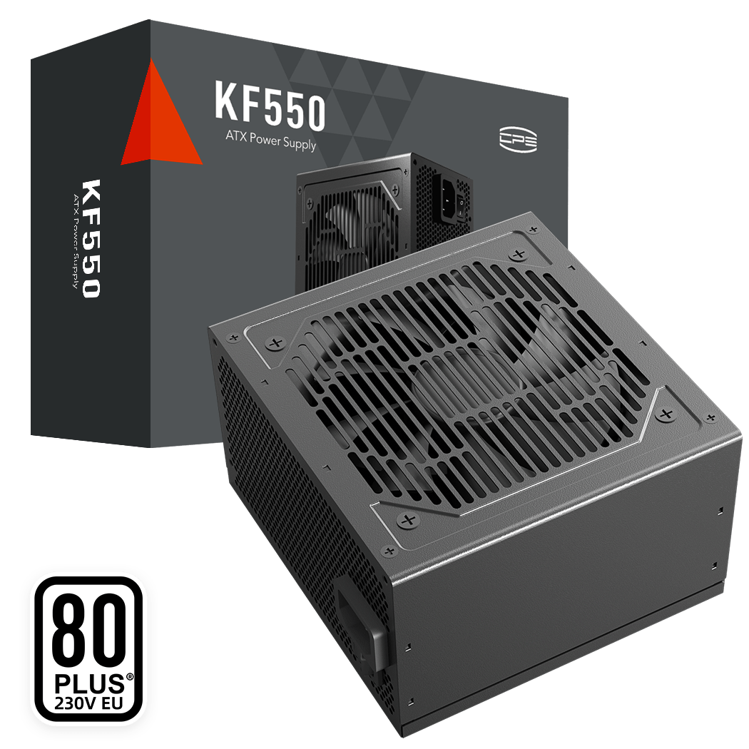 Блок питания PCCooler  550W, KF550, Non Modular, 80+ WHITE, КПД ≥85%, Fan 120mm, Черный, P3-F550-W1H