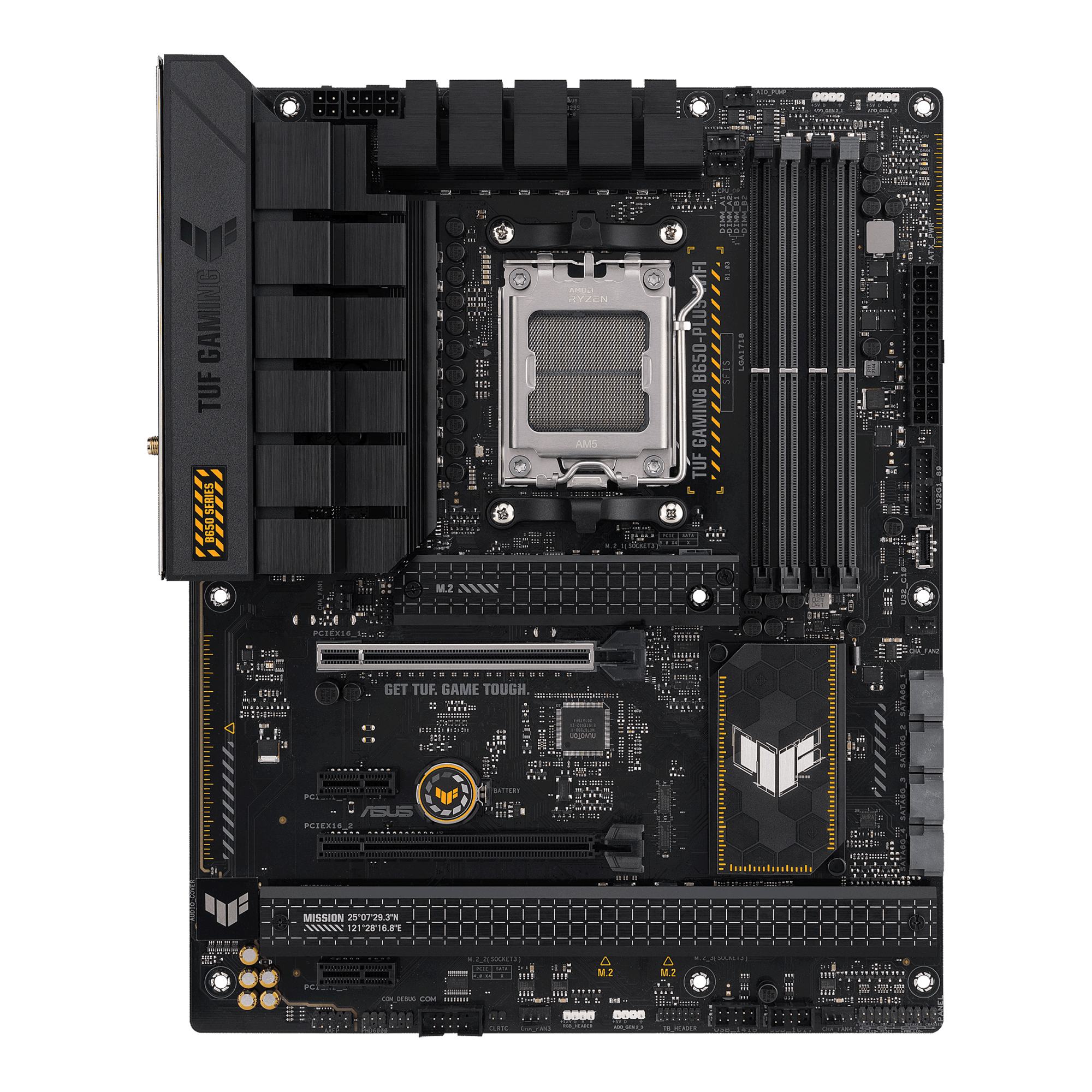 Материнская плата ASUS TUF GAMING B650-PLUS WIFI AM5 4xDDR5 4xSATA3 RAID 3xM.2 DP HDMI ATX