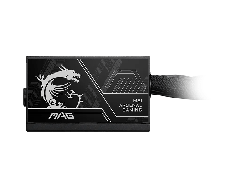 Блок питания MSI  750W, MAG A750BN PCIE5 II, Non Modular, ATX, 80+ BRONZE, >85%, Fan 120mm, Черный