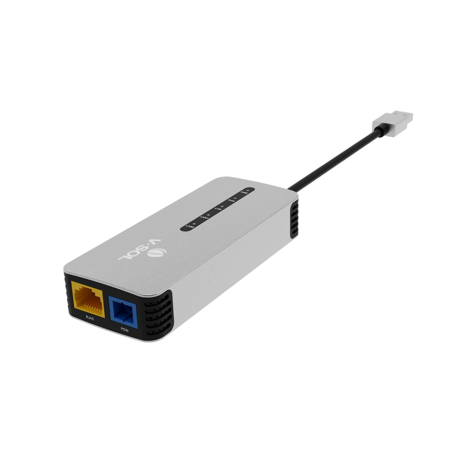 V-SOL V2802U — Портативный XPON ONT-терминал FTTD (1× 2.5GbE RJ45, 1× USB 3.0 Type-A/Type-C, SC/UPC)
