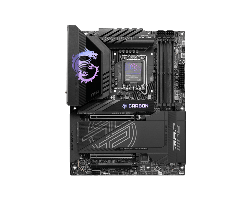 Материнская плата MSI MPG Z890 CARBON WIFI LGA1851 4xDDR5 4xSATA3 RAID 5xM.2 1xHDMI ATX