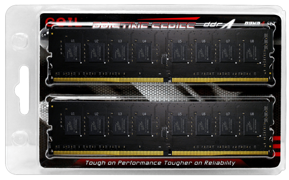 Оперативная память 16GB Kit (2x8GB) GEIL DDR4 2666Mhz UDIMM PC4-21330 PRISTINE GP416GB2666C19DC