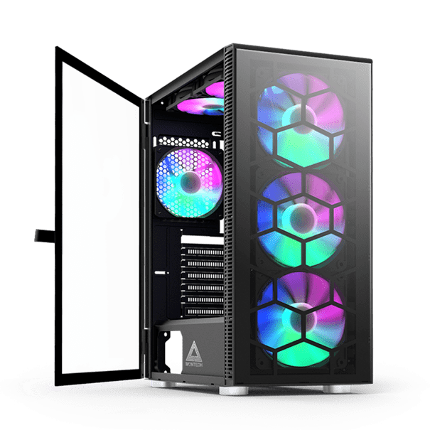 Корпус Montech X3 GLASS (B) ATX/Micro-ATX/Mini-ITX 1xUSB3.0 2xUSB2.0 1xAudio 1xMic Черный