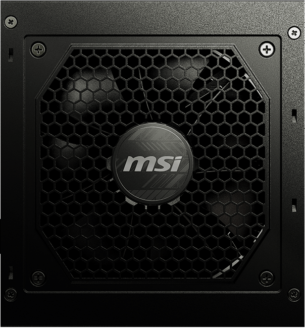 Блок питания MSI  750W, MAG A750GL PCIE5, Full Modular, ATX, 80+ GOLD, КПД >90%, Fan 120mm, Черный