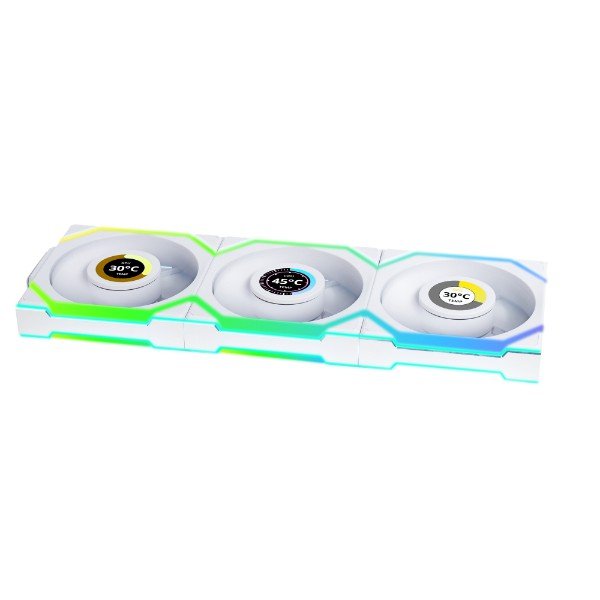 Вентилятор для корпуса Lian Li UNI FAN SL WIRELESS LCD 3x120mm White G99.12SLLCD1W3W.00