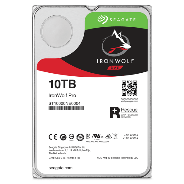 Жесткий диск для NAS систем 10Tb HDD Seagate IronWolf PRO SATA3 3.5" 7200 rpm 256Mb ST10000NT001