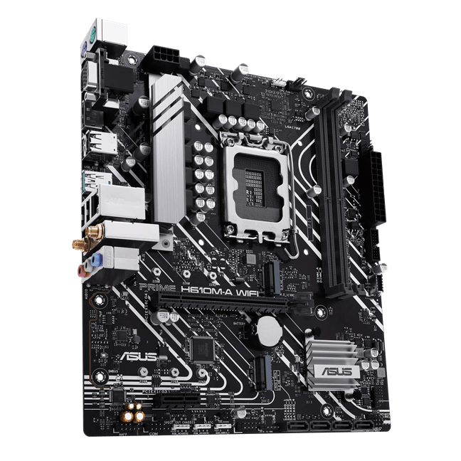 Материнская плата ASUS PRIME H610M-A WIFI, LGA1700 2xDDR5 4xSATA3 2xM.2 D-Sub HDMI DP mATX