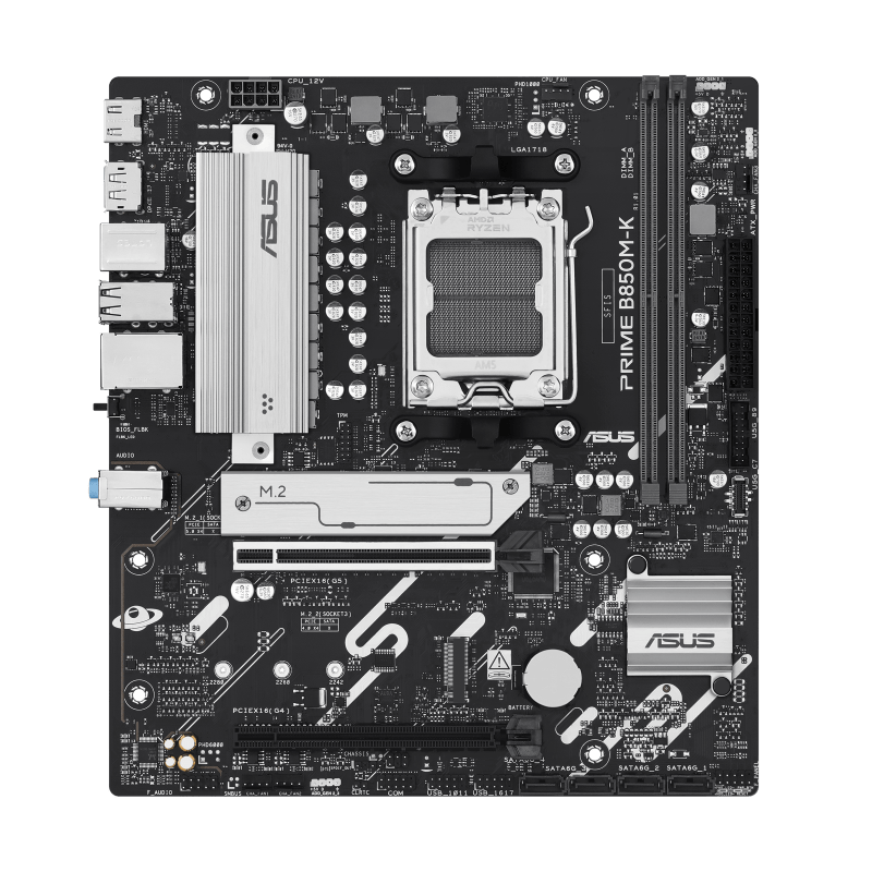 Материнская плата ASUS PRIME B850M-K AM5 2xDDR5 4xSATA3 RAID 2xM.2 HDMI DP mATX