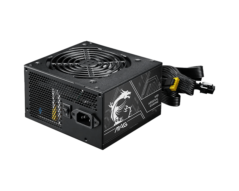 Блок питания MSI  750W, MAG A750BN PCIE5 II, Non Modular, ATX, 80+ BRONZE, >85%, Fan 120mm, Черный