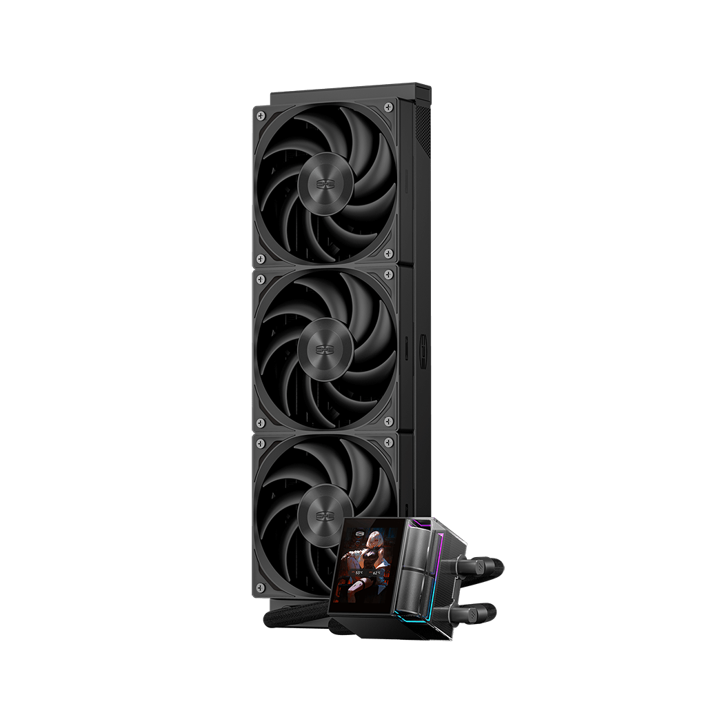 Водяное охлаждение для CPU PCCooler DS360 Display BK TDP 310W 115X/1200/1700/1851/AM4/AM5 Черный