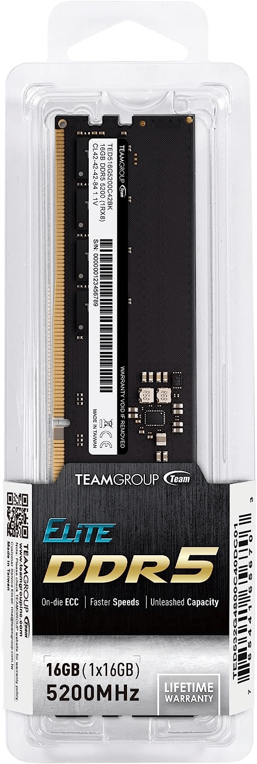 Оперативная память 16GB 5200MHz DDR5 Team Group ELITE PC5-41600 CL-42 TED516G5200C4201