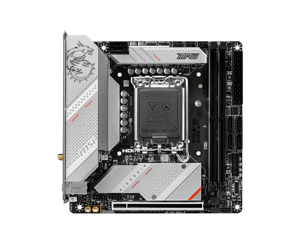 Материнская плата MSI MPG B760I EDGE WIFI LGA1700 2xDDR5 4xSATA3 2xM.2 HDMI DP M-ITX