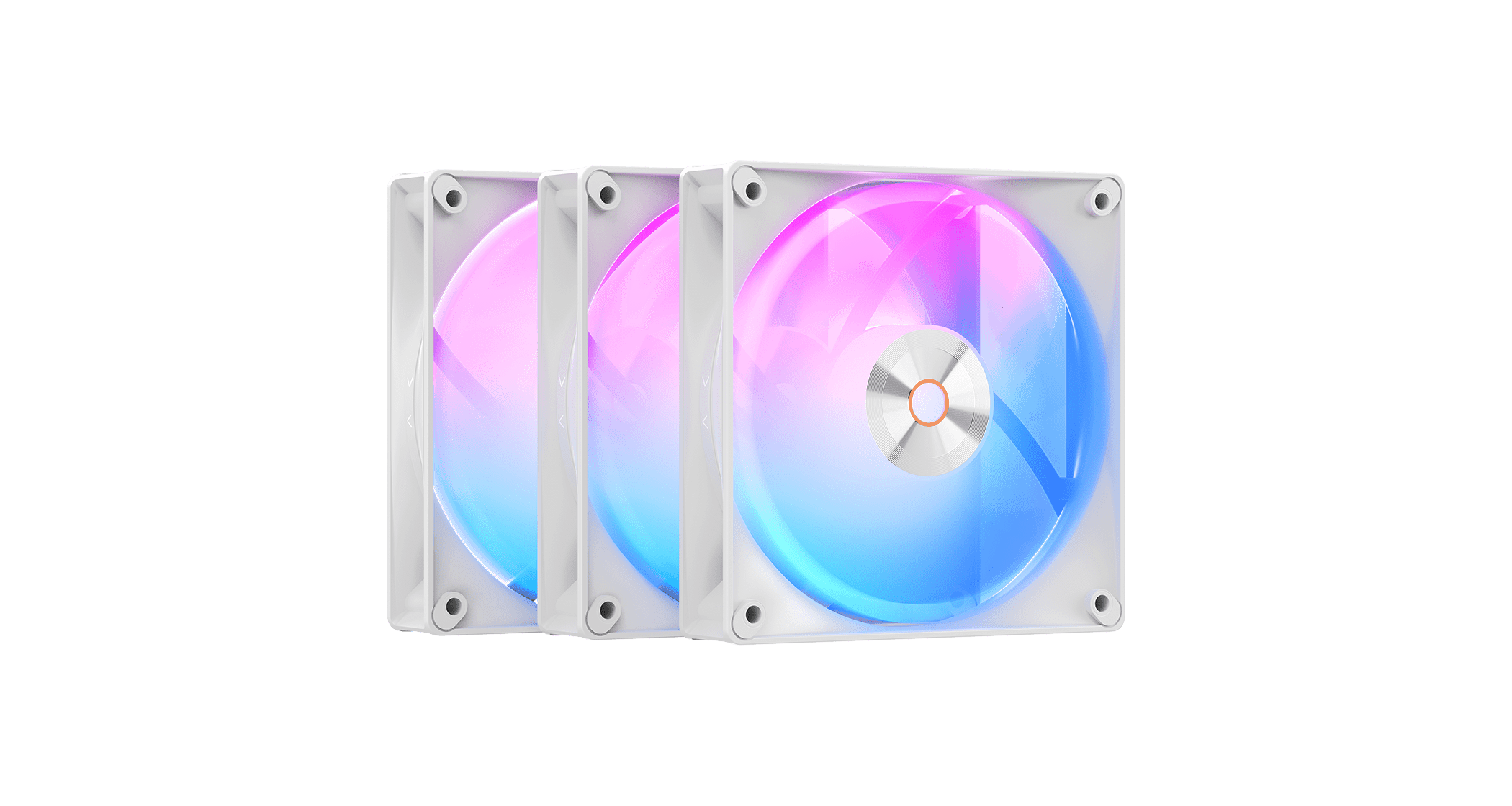 Вентилятор для корпуса Ocypus Delta F12 WH ARGB 3-IN-1 3x(120x120x25mm) 500-2000RPM 73CFM Белый