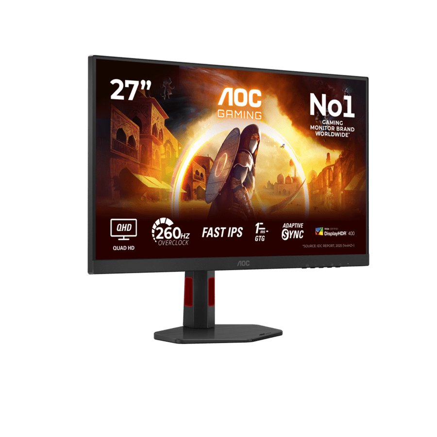Монитор Игровой 27" AOC 27G4ZR/01 IPS 1920x1080 260Hz 1ms 300cd/m2 1000:1 2xHDMI DP HAS 2x2W Черный