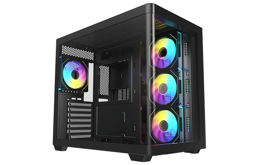 Корпус AOC CG455B 4F ATX/M-ATX/ITX 2xUSB3.0 1xType-C 1xAudio/Mic Черный AOC-CG455-BF4V1R0W2-G