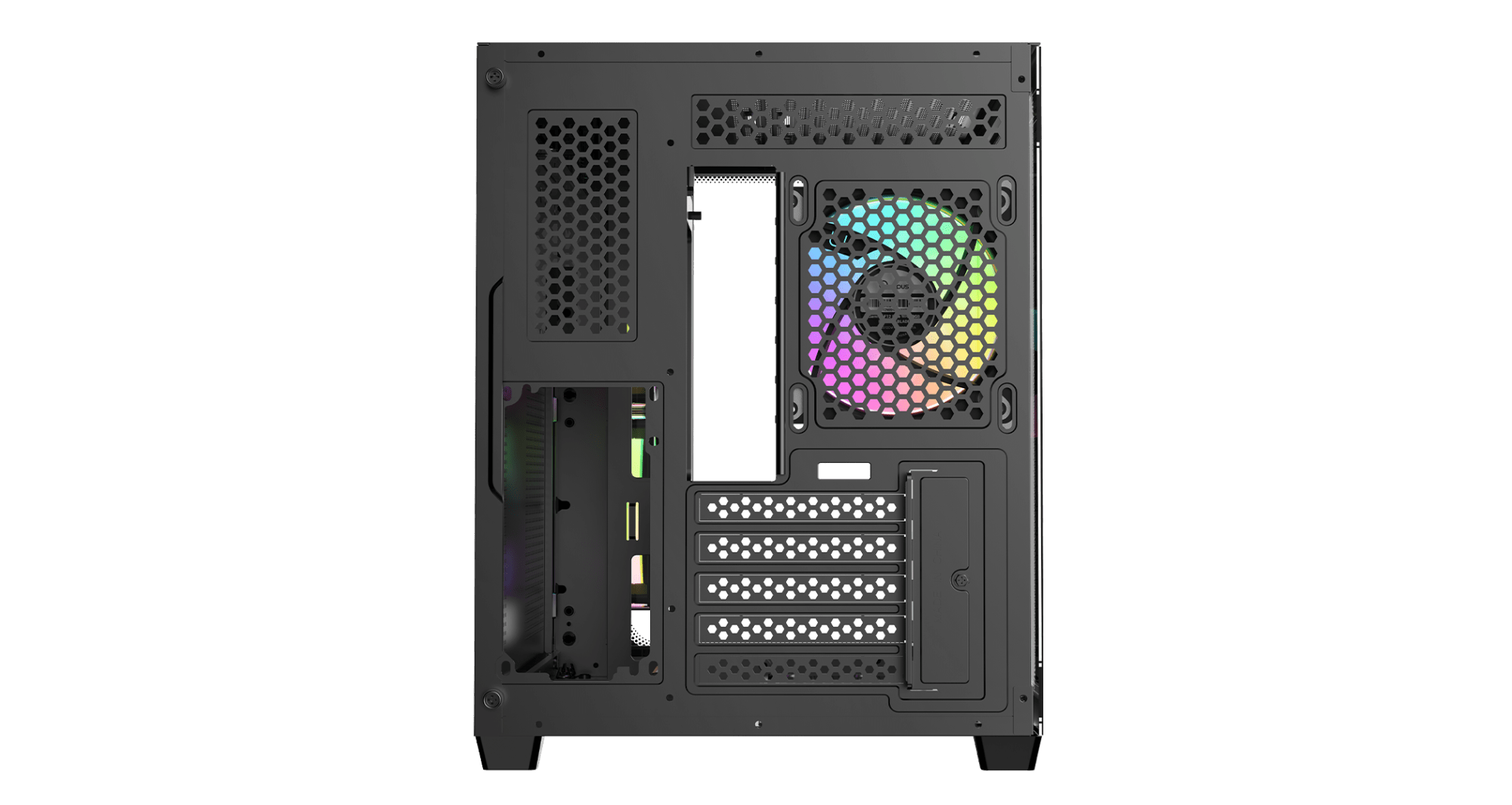 Корпус Ocypus Iota C50 BK Curve ARGB Digital mATX/ITX 2xUSB Type-C Черный Iota-C50-BKD300CD-GL