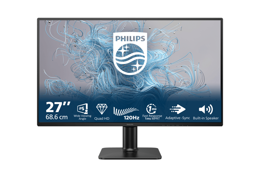 Монитор 27" PHILIPS 27E2N2500/01 IPS 2560x1440 120Hz 4мс 300кд/м 1500:1 HDMI DP Черный
