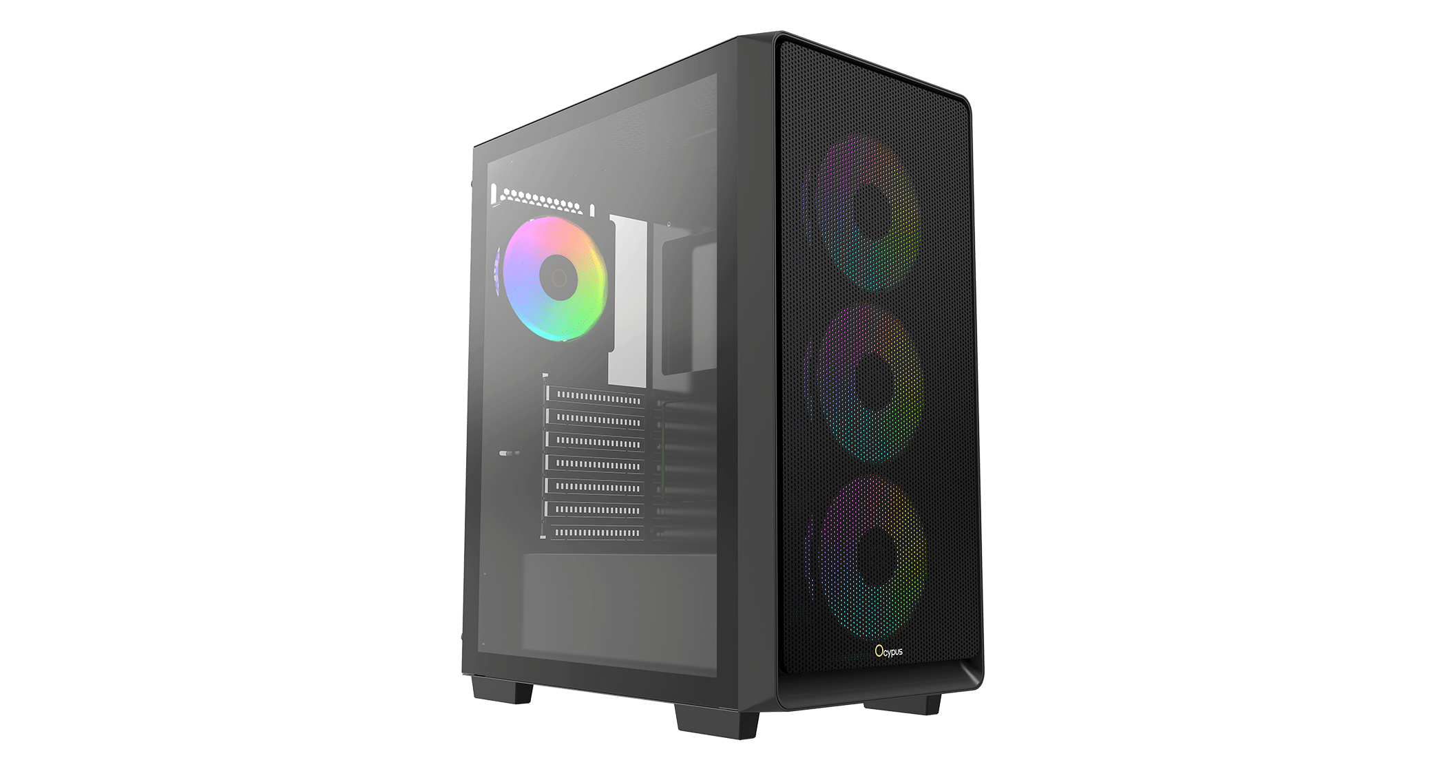 Корпус Ocypus Gamma C60 BK ARGB ATX/mATX/ITX 3xUSB Черный Gamma-C60-BKG400XX-GL