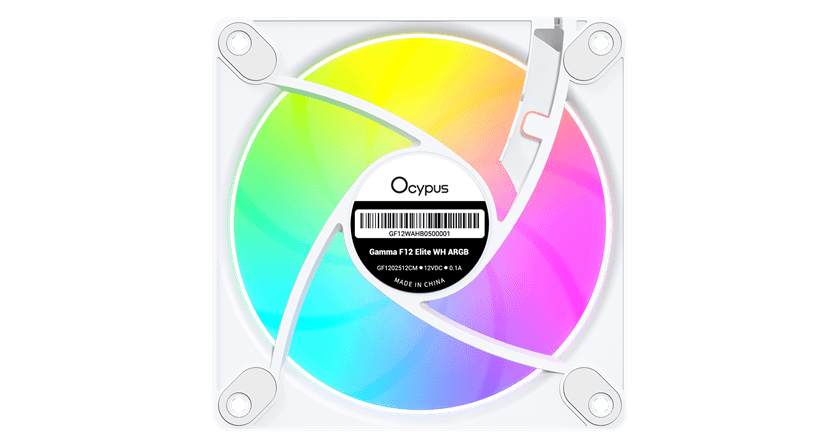 Вентилятор для корпуса Ocypus Gamma F12 Elite WH ARGB REVERSE BLADE 3-IN-1 3x(120x120x25mm) Белый