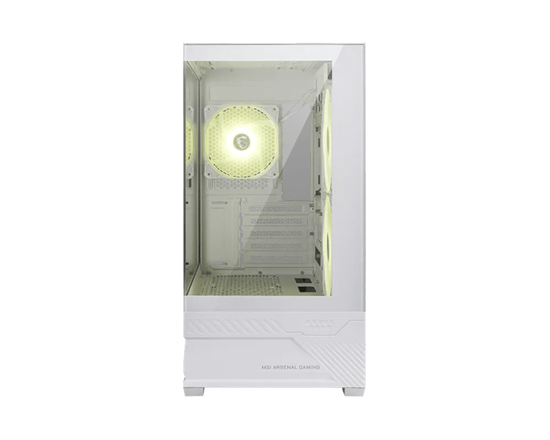 Компьютерный корпус MSI MAG PANO M110R WHITE mATX/Mini-ITX, 1xUSB-A, 1xType-C, 1xAudio, 1xMic, mATX