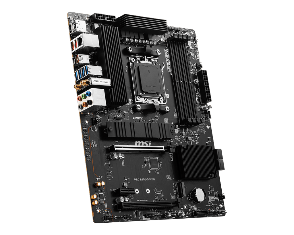 Материнская плата MSI PRO B650-S WIFI AM5 B650 4xDDR5 4xSATA3 RAID 2xM.2 HDMI DP ATX
