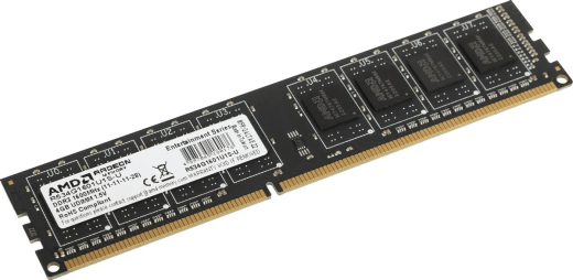 Оперативная память  4Gb DDR3 1600MHz AMD Radeon R5 Entertainment Series PC3-12800 R534G1601U1S-U