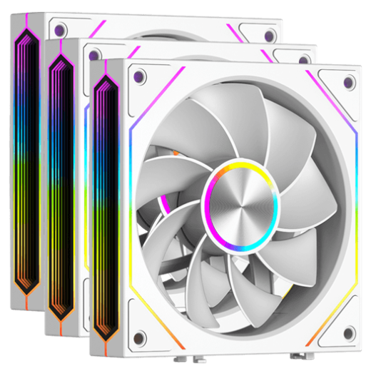 Вентилятор для корпуса PCCoole F3 X120R ARGB WH 3IN1, FAN 120mm, 800~1800RPM, 54 CFM, RGB