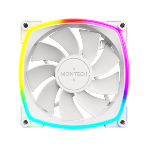 Вентилятор для корпуса Montech RX120 3 in 1 Pack (W) 3x(120x120x25mm)/800-1600RPM/59CFM/Rever Белый
